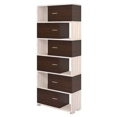 Стеллаж Мэрдэс СБ-30-6 6 полок, материал: ЛДСП, ШxГxВ: 89х36х213 см, венге/карамель Merdes