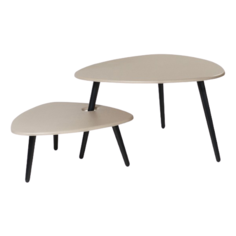 Набор столиков журнальный Калифорния мебель Стилгрей, ДхШ: 78 х 120 см, лен бежевый