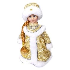 Фигурка Новогодняя Сказка Снегурочка 30 см (973526) золотой