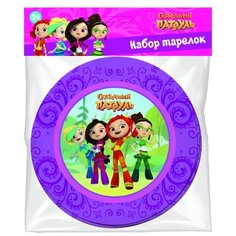 ND Play Тарелки одноразовые Сказочный патруль бумага 18 см (6 шт.) фиолетовый
