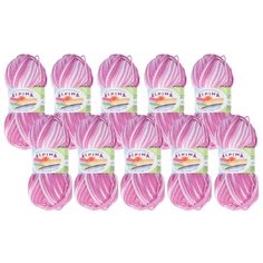 Пряжа Alpina Katrin, 100 % хлопок, 50 г, 140 м, 10 шт., №6378 сиреневый-св.сиреневый