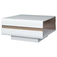 Столик журнальный Anrex Linate TYP 70, ДхШ: 90 х 90 см, белый/Сонома трюфель