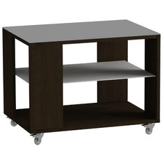 Столик журнальный LeSet LS 733, ДхШ: 65 х 45 см, венге/стекло белое