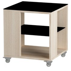 Столик журнальный LeSet LS 732, ДхШ: 45 х 45 см, черный/ясень светлый