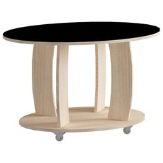 Столик журнальный LeSet LS 738, ДхШ: 90 х 73 см, черный/ясень светлый