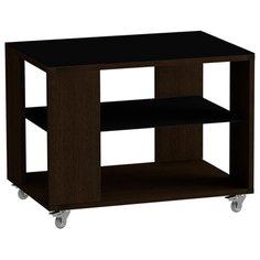 Столик журнальный LeSet LS 733, ДхШ: 65 х 45 см, венге/черное стекло