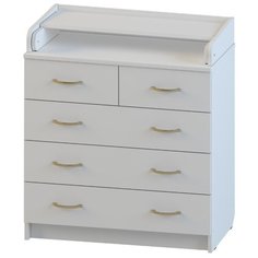 Пеленальный комод Атон Мебель Сириус 80/5 ЛДСП белый
