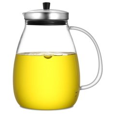 Veitron Чайник заварочный стеклянный KF-B100 1 л, прозрачный/черный