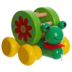 Каталка-игрушка BONDIBON Лягушка-путешественница (ВВ1107) зеленый/желтый