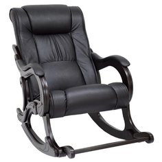 Кресло-качалка Комфорт Модель 77 размер: 69х126 см, обивка: искусственная кожа, цвет: венге/dundi 109 Komfort