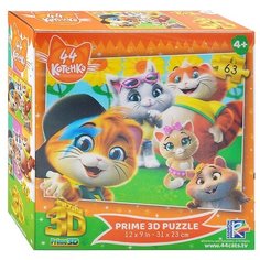 Пазл Prime 3D Super 3D 44 Котенка Сюжет 2 (13722), 63 дет.