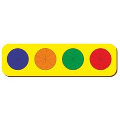 Рамка-вкладыш Woodland Дроби 4 круга уровень 3 (061403), 40 дет.