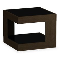 Столик журнальный LeSet LS 746, ДхШ: 60 х 60 см, венге/стекло черное