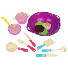 Набор продуктов с посудой Наша игрушка 643217 (SM518-71) фиолетовый