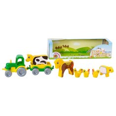 Трактор Тигрес Kid cars Ранчо (39280) зеленый/желтый