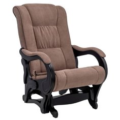 Кресло-качалка Комфорт Модель 78 Люкс размер: 71х95 см, обивка: ткань, цвет: венге/коричневый Komfort