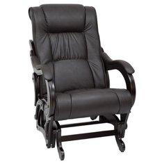 Кресло-качалка Комфорт Модель 78 размер: 71х95 см, обивка: искусственная кожа, цвет: венге/dundi 108 Komfort