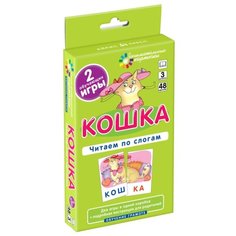 Набор карточек Айрис-Пресс Занимательные карточки. Кошка. Читаем по слогам. 48 шт.