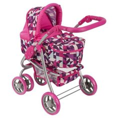 Коляска-трансформер Melobo / Melogo 2 в 1 (9662M) розовый/треугольники