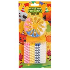 Играем вместе Мими Мишки Набор свечей для торта с подставками (SVH-24-MMM-1) (24 шт.) розовый/желтый/синий/белый