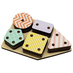 Головоломка Мастер игрушек Геометрика (IG0293) белый/голубой/желтый