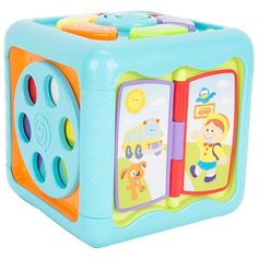 Развивающая игрушка Winfun Кубик-книжка (O715) голубой/цветные грани