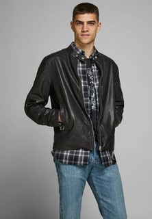 Куртка кожаная Jack & Jones