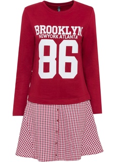 Платье трикотажное с отрезной юбкой Bonprix