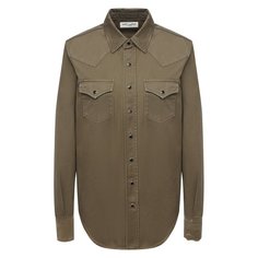 Хлопковая рубашка Saint Laurent