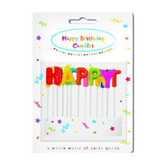 Свечи-буквы Procos для торта Party Essentials Happy Birthday