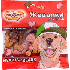 Лакомство для собак Мнямс Жевалки Hearts&Bears с говядиной и ягненком 150 г