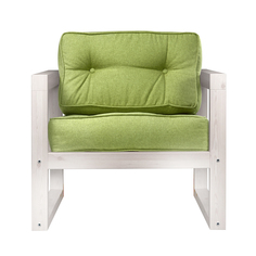 Кресло AS Алекс 80x73x65 беленый дуб/зеленый
