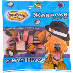 Лакомство для собак Мнямс Жевалки Yummy Breaks с курицей, говядиной и ягненком 150 г