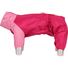 Дождевик для собак YORIKI Дабл розовый для девочки XL 32 см