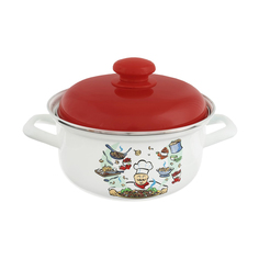 Кастрюля эмалированная Лысьвенские эмали Повар 2 л ЛЗЭП (Лысьвенский завод эмалированной посуды)