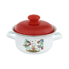 Кастрюля эмалированная Лысьвенские эмали Повар 4,5 л ЛЗЭП (Лысьвенский завод эмалированной посуды)