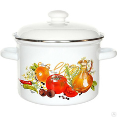 Кастрюля эмалированная Лысьвенские эмали Итальянская кухня 4,5 л ЛЗЭП (Лысьвенский завод эмалированной посуды)