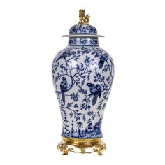 Ваза с крышкой Glasar 32x32x69 см ГЛАСАР