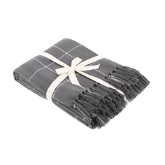 Плед Homelines textiles drill check 140x200cm dark grey
