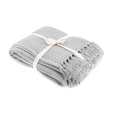 Плед вафельный Homelines textiles solid 180x200cm grey