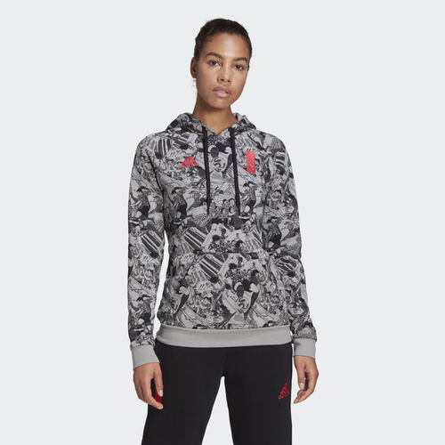 Худи адидас женская с капюшоном серая