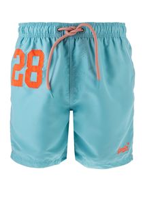 Голубые купальные купальные с нашивками Superdry