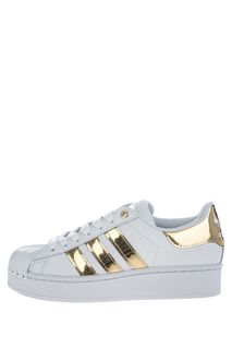 Белые кеды с золотистой отделкой Superstar Adidas Originals