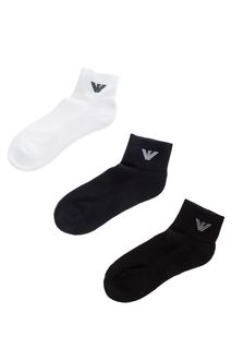 Комплект из трех пар хлопковых носков Emporio Armani