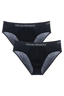 Комплект из двух хлопковых трусов-брифов Emporio Armani