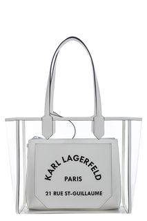 Вместительная прозрачная сумка со съемным отделением Karl Lagerfeld