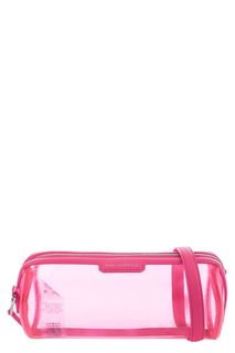 Маленькая полупрозрачная сумка неоново-розового цвета Karl Lagerfeld
