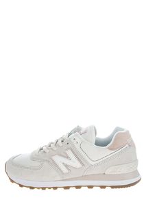 Замшевые кроссовки молочного цвета 574 New Balance