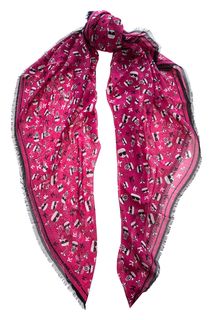 Розовый платок с добавлением шелка Karl Lagerfeld