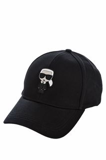 Черная бейсболка из хлопка с нашивкой Karl Lagerfeld